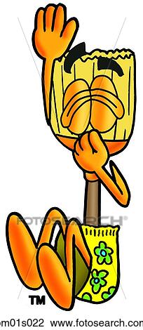 Clipart - Broom diving into water. Fotosearch