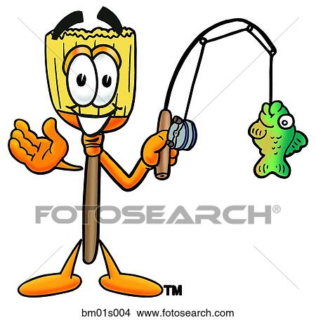 Clipart - Broom fishing. Fotosearch