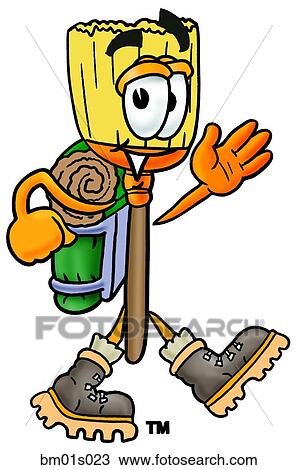 Broom hiking View Large Clip Art Graphic Clipart - Broom hiking. Fotosearch