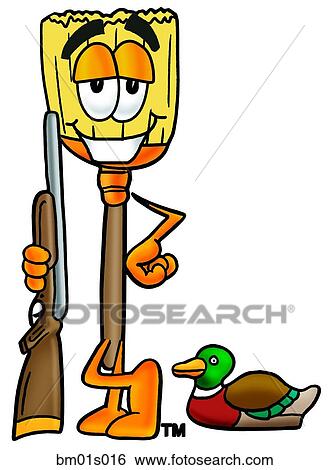 Clip Art - Broom hunting. Fotosearch