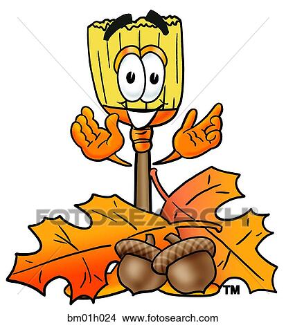Broom in autumn View Large Clip Art Graphic Clipart - Broom in autumn. Fotosearch