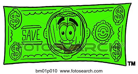 Broom on a dollar bill View Large Clip Art Graphic Clipart - Broom on a dollar bill. Fotosearch