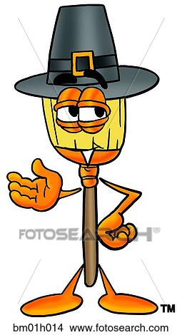 Clipart - Broom pilgrim. Fotosearch