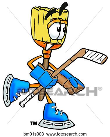 Broom playing hockey View Large Clip Art Graphic Clipart - Broom playing hockey. Fotosearch