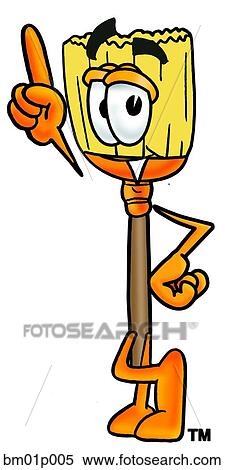 Clipart - Broom pointing up. Fotosearch