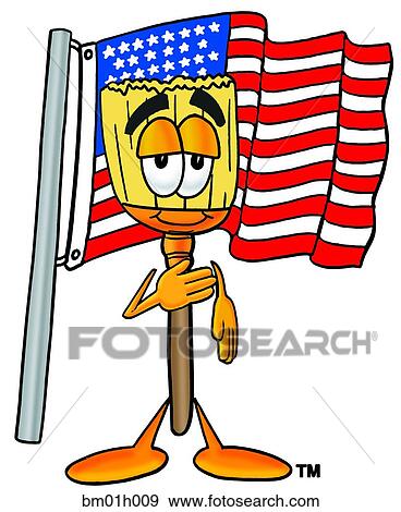 Broom saluting View Large Clip Art Graphic Clip Art - Broom saluting. Fotosearch