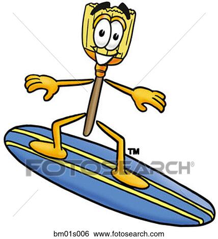 Broom surfing View Large Clip Art Graphic Clip Art - Broom surfing. Fotosearch