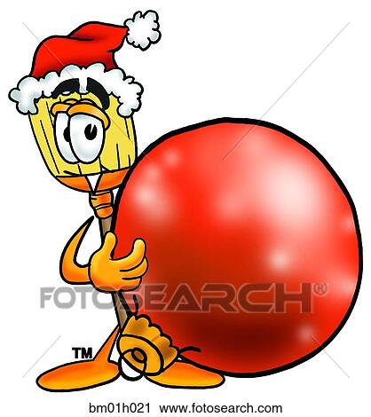 Clipart - Broom with decoration. Fotosearch