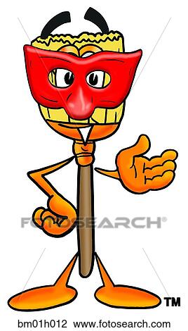 Broom with mask View Large Clip Art Graphic Clipart - Broom with mask. Fotosearch