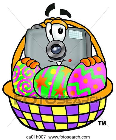 Camera and easter basket View Large Clip Art Graphic Clip Art - Camera and easter basket. Fotosearch