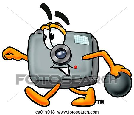 Clip Art - Camera bowling. Fotosearch