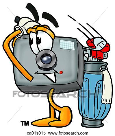 Camera golfing View Large Clip Art Graphic Clipart - Camera golfing. Fotosearch