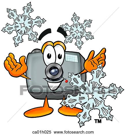 Camera in snow View Large Clip Art Graphic Clipart - Camera in snow. Fotosearch