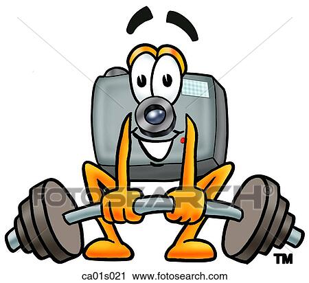 Camera lifting weights low View Large Clip Art Graphic Clipart - Camera lifting weights low. Fotosearch