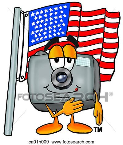 Camera saluting View Large Clip Art Graphic Clip Art - Camera saluting. Fotosearch