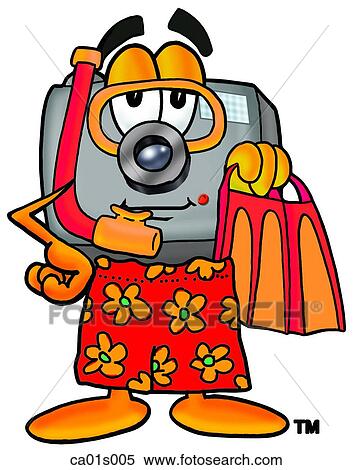 Camera snorkeling View Large Clip Art Graphic Clipart - Camera snorkeling. Fotosearch