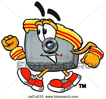Camera walking View Large Clip Art Graphic Clipart - Camera walking. Fotosearch
