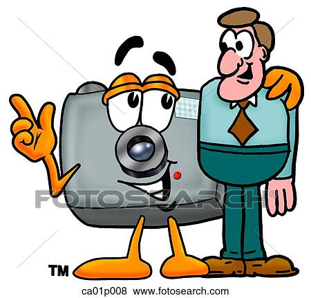 Camera with a man View Large Clip Art Graphic Clip Art - Camera with a man. Fotosearch