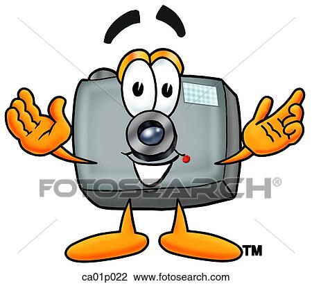 Clipart - Camera with arms open. Fotosearch