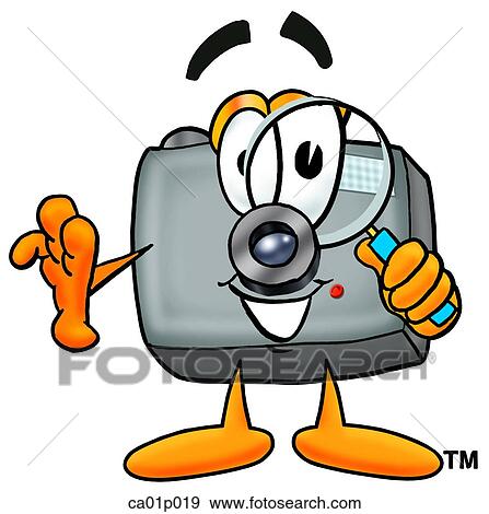 Camera with magnifying glass View Large Clip Art Graphic Clip Art - Camera with magnifying glass. Fotosearch