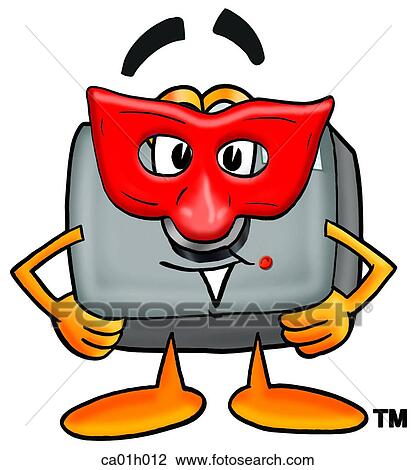 Clipart - Camera with mask. Fotosearch