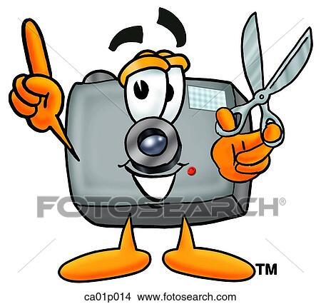 Camera with scissors View Large Clip Art Graphic Clipart - Camera with scissors. Fotosearch