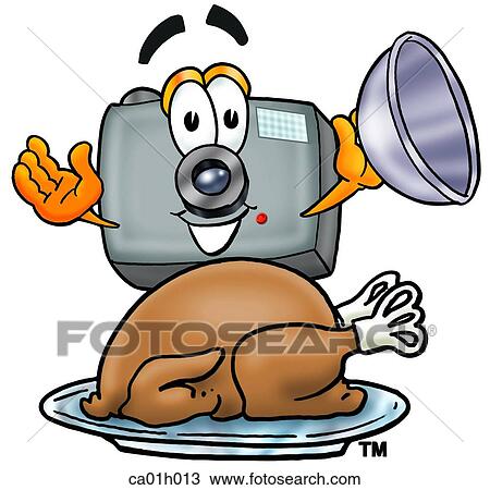 Camera with turkey View Large Clip Art Graphic Clipart - Camera with turkey. Fotosearch