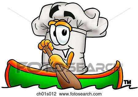 Clipart - Chef hat canoing. Fotosearch