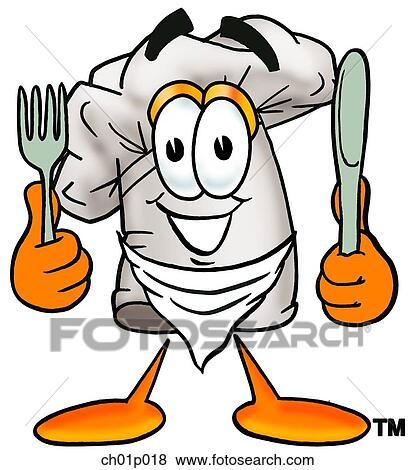 Chef hat eating View Large Clip Art Graphic Clip Art - Chef hat eating. Fotosearch