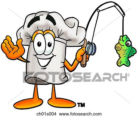 Chef hat fishing View Large Clip Art Graphic Clipart - Chef hat fishing. Fotosearch