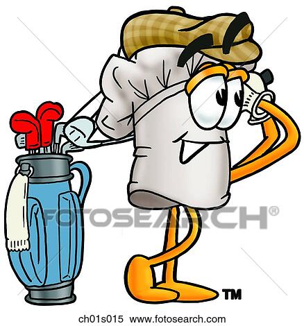 Clipart - Chef hat golfing. Fotosearch