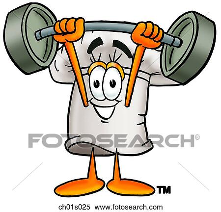 Chef hat lifting weights high View Large Clip Art Graphic Clipart - Chef hat lifting weights high. Fotosearch