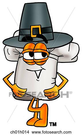 Clipart - Chef hat pilgrim. Fotosearch