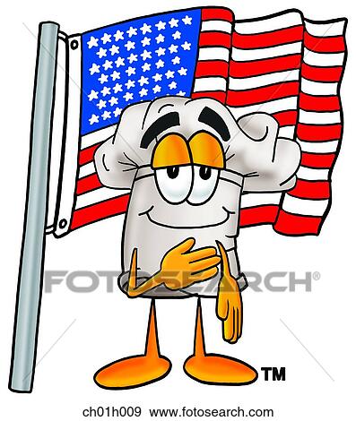 Clip Art - Chef hat saluting. Fotosearch