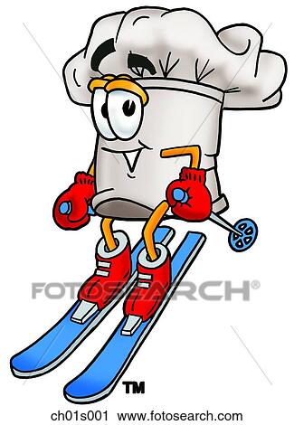 Chef Hat Skiing Clipart Ch01s001 Fotosearch