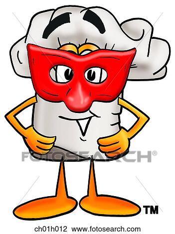 Chef hat with mask View Large Clip Art Graphic Clipart - Chef hat with mask. Fotosearch
