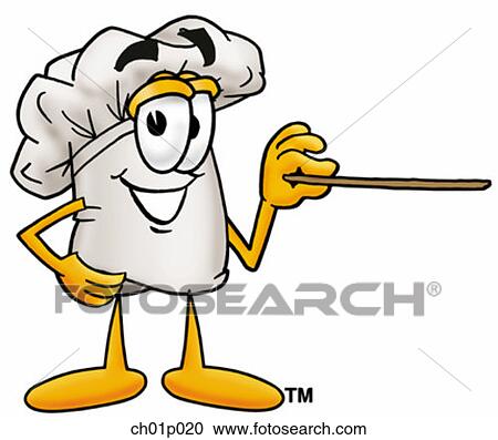 Chef hat with pointer View Large Clip Art Graphic Clipart - Chef hat with pointer. Fotosearch