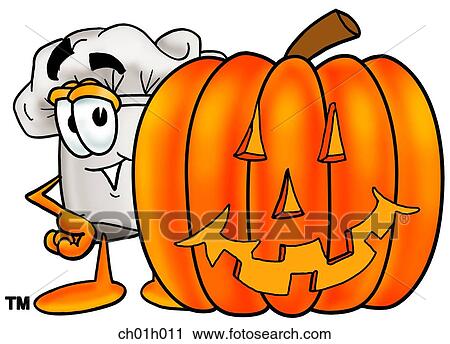 Chef hat with pumpkin View Large Clip Art Graphic Clipart - Chef hat with pumpkin. Fotosearch