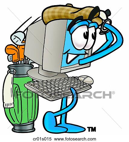 Computer golfing View Large Clip Art Graphic Clipart - Computer golfing. Fotosearch