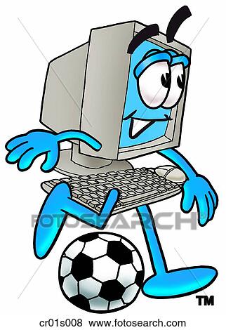 Computer playing soccer View Large Clip Art Graphic Clip Art - Computer playing soccer. Fotosearch