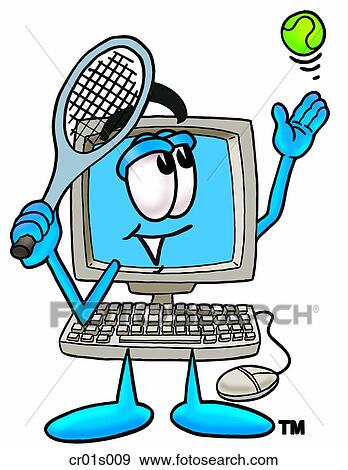 Computer playing tennis View Large Clip Art Graphic Clip Art - Computer playing tennis. Fotosearch