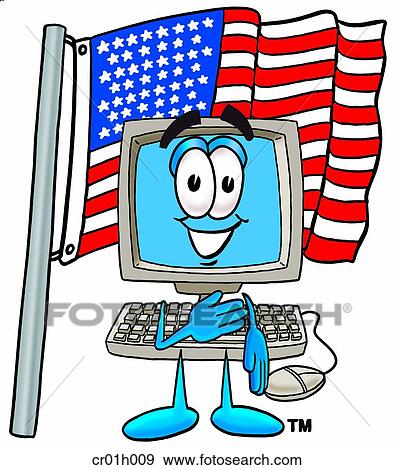 Computer saluting View Large Clip Art Graphic Clip Art - Computer saluting. Fotosearch