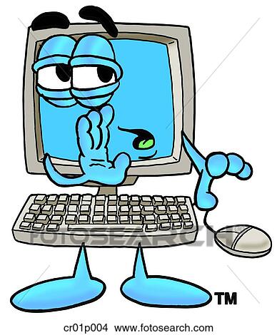 Computer whispering View Large Clip Art Graphic Clipart - Computer whispering. Fotosearch