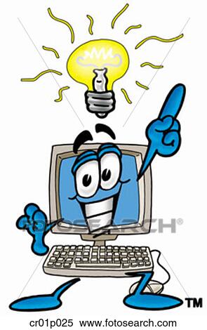 Computer with bright idea View Large Clip Art Graphic Clipart - Computer with bright idea. Fotosearch