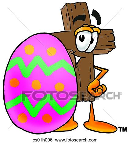 Cross and easter egg View Large Clip Art Graphic Clip Art - Cross and easter egg. Fotosearch