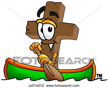 Cross canoing View Large Clip Art Graphic Clipart - Cross canoing. Fotosearch