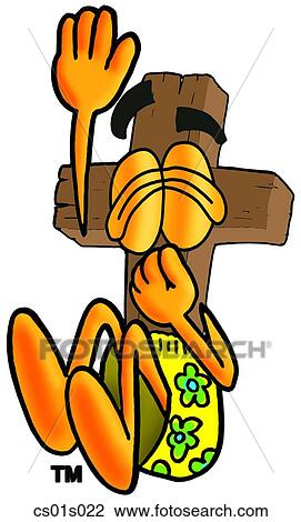 Clipart - Cross diving into water. Fotosearch