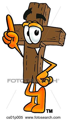 Clipart - Cross pointing up. Fotosearch