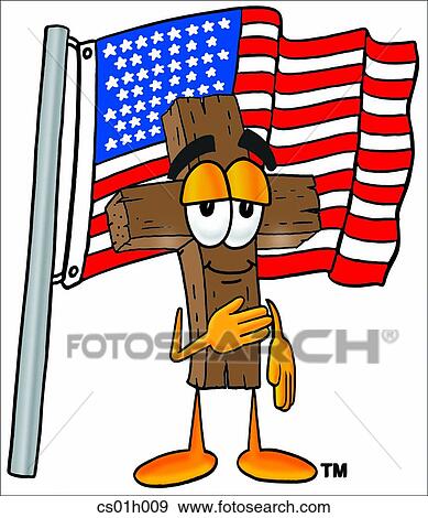 Cross saluting View Large Clip Art Graphic Clip Art - Cross saluting. Fotosearch