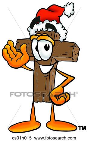 Cross santa View Large Clip Art Graphic Clipart - Cross santa. Fotosearch